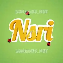 nsri in Ladybugs style - 3D name wallpaper