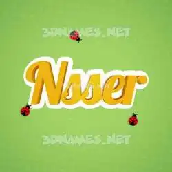 nsser in Ladybugs style - 3D name wallpaper
