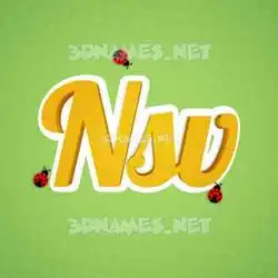 nsv in Ladybugs style - 3D name wallpaper