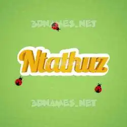 ntathuz in Ladybugs style - 3D name wallpaper