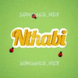 nthabi in Ladybugs style - 3D name wallpaper