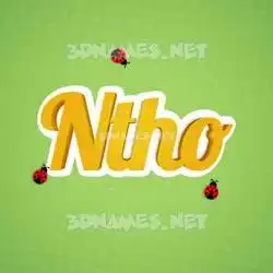 ntho in Ladybugs style - 3D name wallpaper