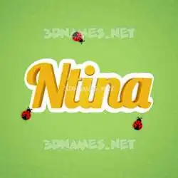ntina in Ladybugs style - 3D name wallpaper