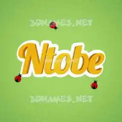 ntobe in Ladybugs style - 3D name wallpaper