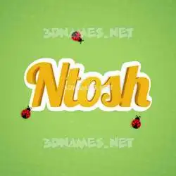 ntosh in Ladybugs style - 3D name wallpaper