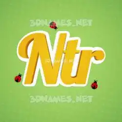 ntr in Ladybugs style - 3D name wallpaper
