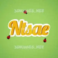 ntsae in Ladybugs style - 3D name wallpaper