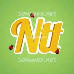 ntt in Ladybugs style - 3D name wallpaper