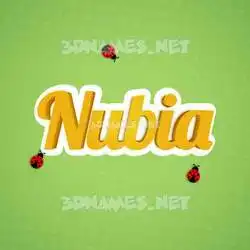 nubia in Ladybugs style - 3D name wallpaper