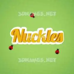 nuckles in Ladybugs style - 3D name wallpaper