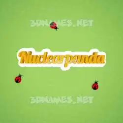 nuclearpanda in Ladybugs style - 3D name wallpaper