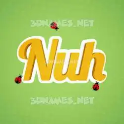 nuh in Ladybugs style - 3D name wallpaper