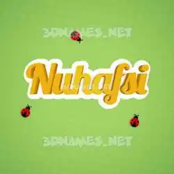 nuhafsi in Ladybugs style - 3D name wallpaper