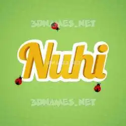 nuhi in Ladybugs style - 3D name wallpaper