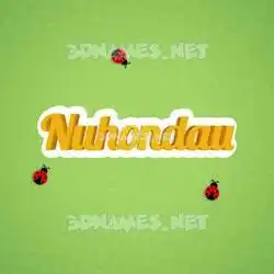 nuhondau in Ladybugs style - 3D name wallpaper