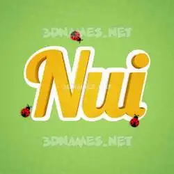 nui in Ladybugs style - 3D name wallpaper