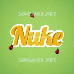 nuke in Ladybugs style - 3D name wallpaper