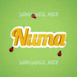 numa in Ladybugs style - 3D name wallpaper