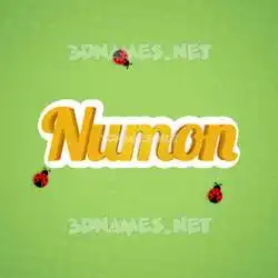 numon in Ladybugs style - 3D name wallpaper