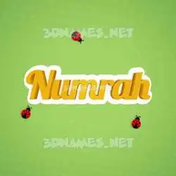 numrah in Ladybugs style - 3D name wallpaper