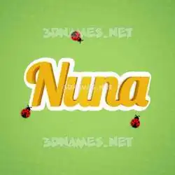 nuna in Ladybugs style - 3D name wallpaper