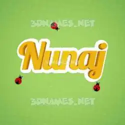 nunaj in Ladybugs style - 3D name wallpaper