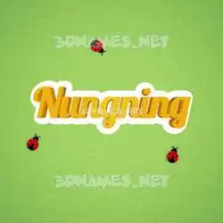 nungning in Ladybugs style - 3D name wallpaper