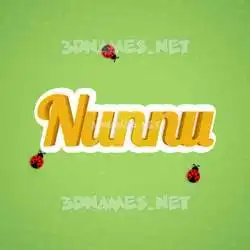 nunnu in Ladybugs style - 3D name wallpaper
