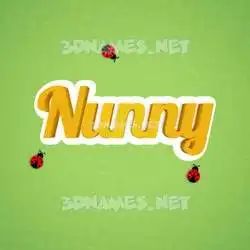 nunny in Ladybugs style - 3D name wallpaper
