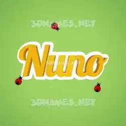 nuno in Ladybugs style - 3D name wallpaper