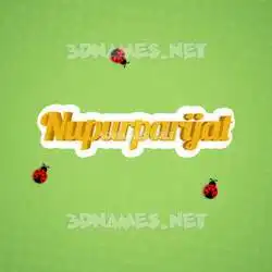 nupurparijat in Ladybugs style - 3D name wallpaper
