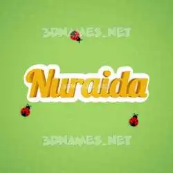 nuraida in Ladybugs style - 3D name wallpaper
