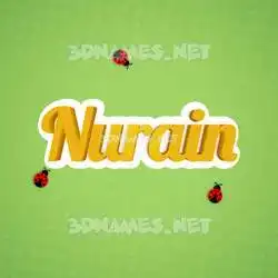nurain in Ladybugs style - 3D name wallpaper