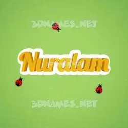 nuralam in Ladybugs style - 3D name wallpaper