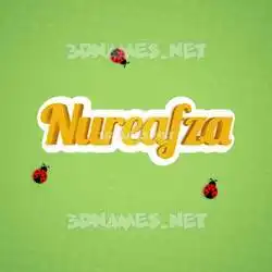 nureafza in Ladybugs style - 3D name wallpaper