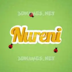 nureni in Ladybugs style - 3D name wallpaper
