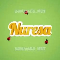 nuresa in Ladybugs style - 3D name wallpaper