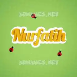 nurfatih in Ladybugs style - 3D name wallpaper