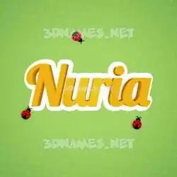 nuria in Ladybugs style - 3D name wallpaper