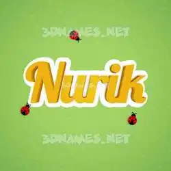 nurik in Ladybugs style - 3D name wallpaper