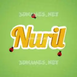 nuril in Ladybugs style - 3D name wallpaper