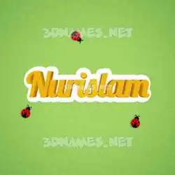 nurislam in Ladybugs style - 3D name wallpaper