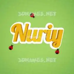 nuriy in Ladybugs style - 3D name wallpaper