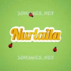 nurlaila in Ladybugs style - 3D name wallpaper