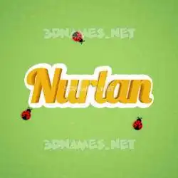 nurlan in Ladybugs style - 3D name wallpaper