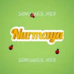 nurmaya in Ladybugs style - 3D name wallpaper
