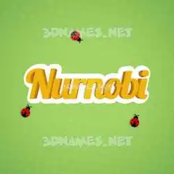 nurnobi in Ladybugs style - 3D name wallpaper