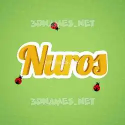 nuros in Ladybugs style - 3D name wallpaper