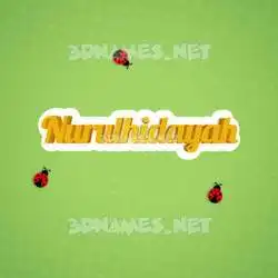 nurulhidayah in Ladybugs style - 3D name wallpaper