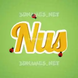 nus in Ladybugs style - 3D name wallpaper